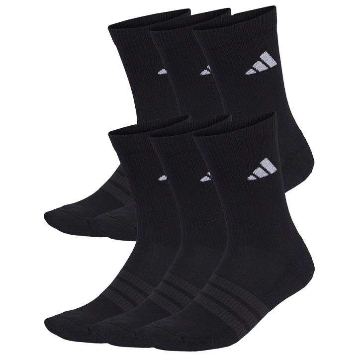 Skarpety męskie adidas Cushioned Crew 6 par czarne KE5499 | VUX.pl