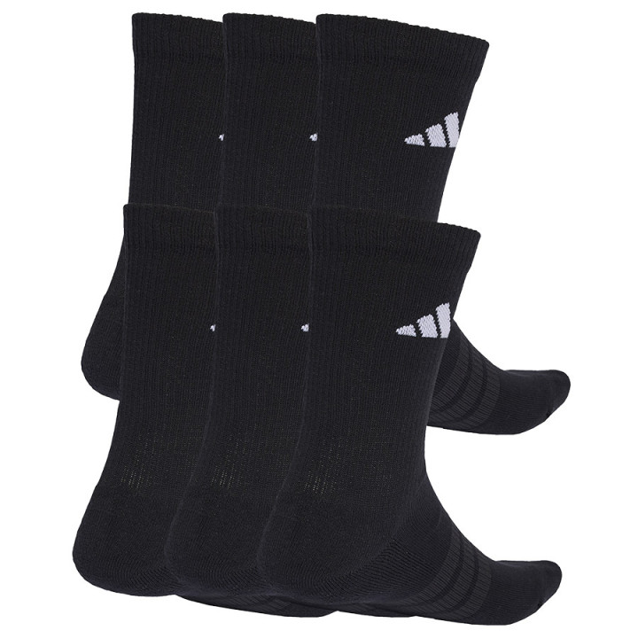 Skarpety męskie adidas Cushioned Crew 6 par czarne KE5499 | VUX.pl