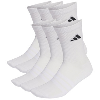 Skarpety długie męskie adidas Cushioned Crew 6 par białe | VUX.pl
