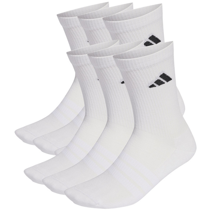 Skarpety długie męskie adidas Cushioned Crew 6 par białe | VUX.pl