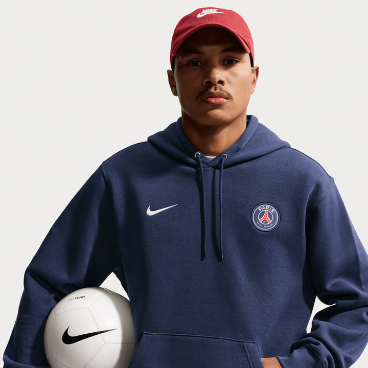Bluza z kapturem męska Nike PSG Club II granatowa II3417-410 | VUX.pl