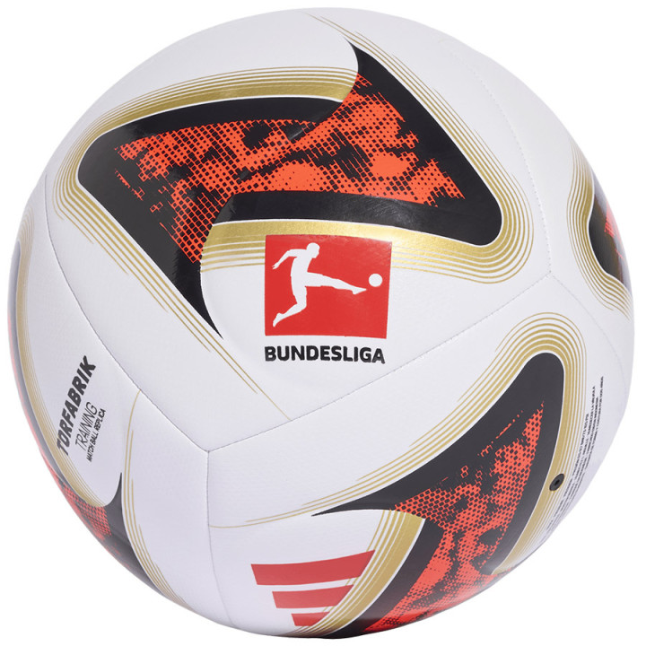 Piłka nożna adidas Bundesliga Torfabrik Training biała KG6040 | VUX.pl