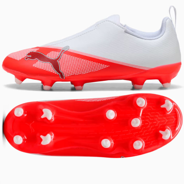 Korki lanki junior Puma Ultra 7 PLAY LL FG/AG czerwone | VUX.pl