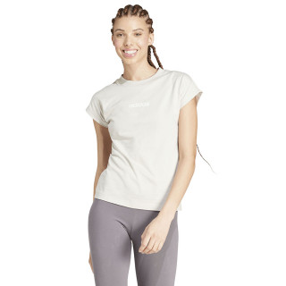T-shirt bawełniany damski adidas Essentials Linear biały | VUX.pl