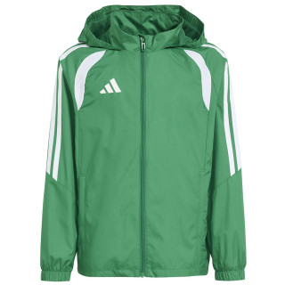 Kurtka wiatrówka junior adidas Tiro 26 z kapturem zielona | VUX.pl
