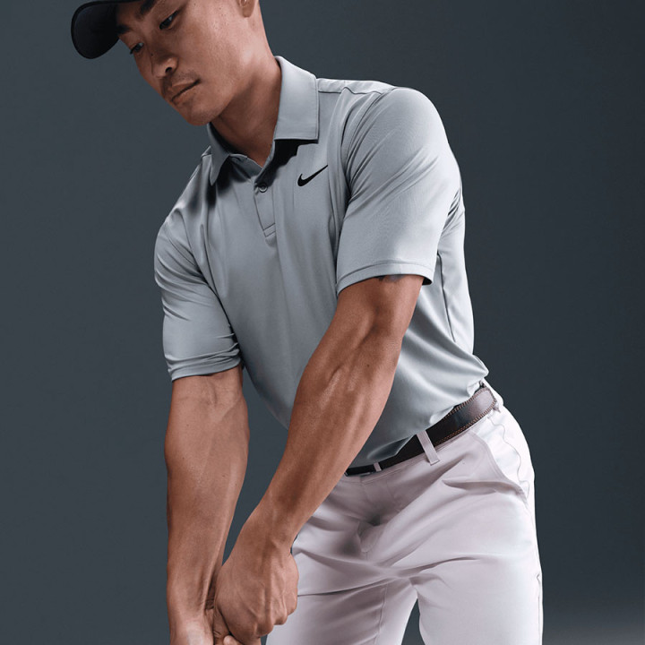 Koszulka polo z długim rękawem męska Nike Velocity szara | VUX.pl