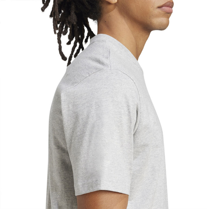 T-shirt bawełniany męski adidas Single Jersey Linear szary | VUX.pl