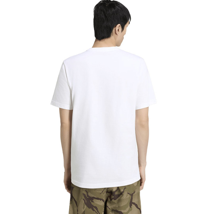 T-shirt męski adidas Camo Three Bar Logo Graphic biały KT1687 | VUX.pl