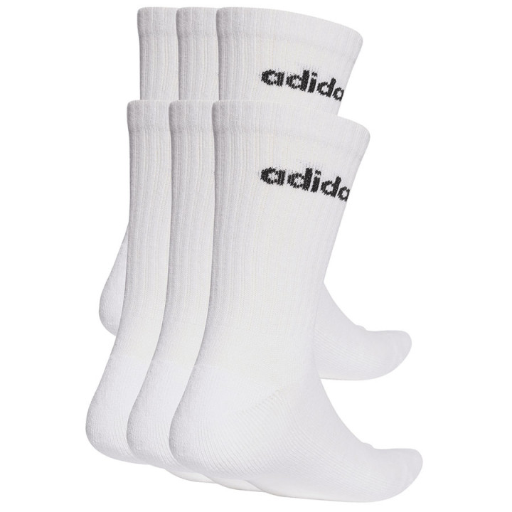 Skarpety damskie adidas Linear Crew Cushioned 6 par białe | VUX.pl
