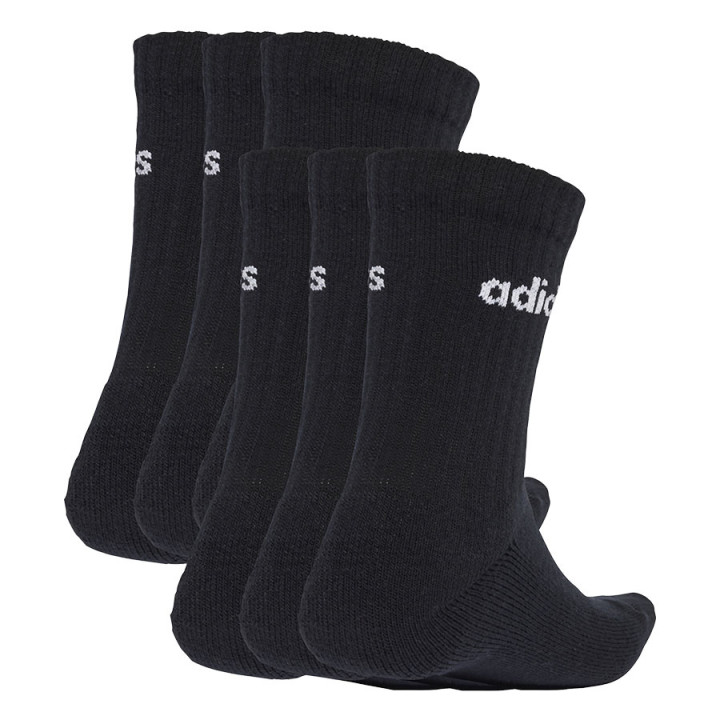 Skarpety męskie adidas Linear Crew Cushioned 6 par czarne | VUX.pl