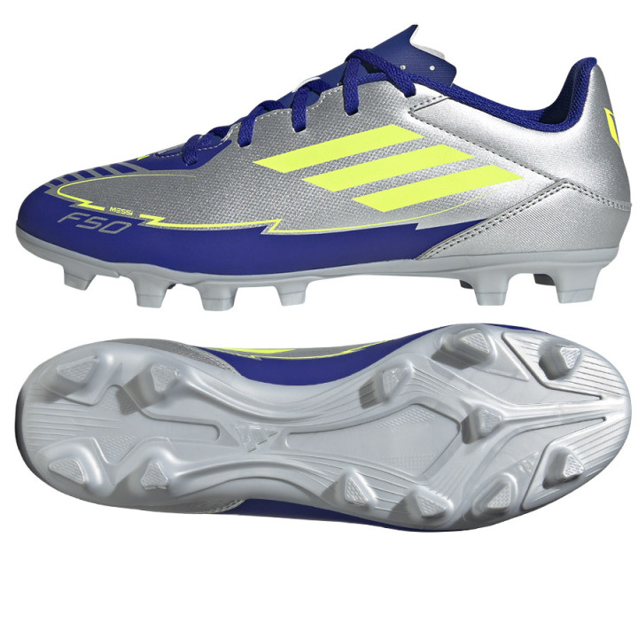 Korki lanki sznurowane adidas F50 Club FG/MG srebrne IH0916 | VUX.pl