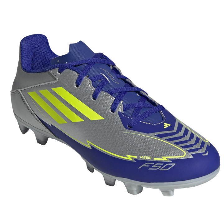 Korki lanki sznurowane adidas F50 Club FG/MG srebrne IH0916 | VUX.pl
