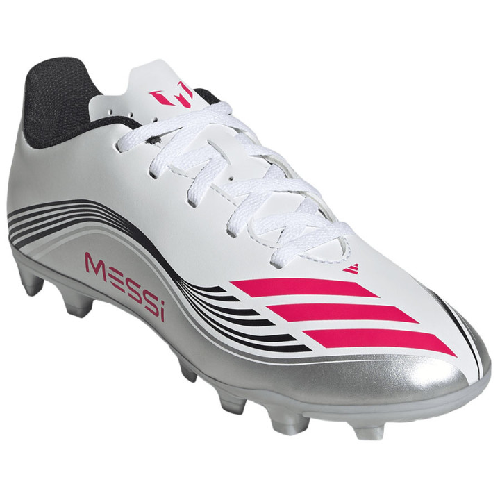 Korki lanki junior adidas F50 Messi Club FG/MG białe JP7457 | VUX.pl