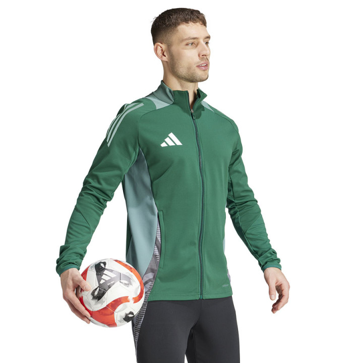 Bluza piłkarska rozpinana męska adidas Tiro 24 zielona IR5493 | VUX.pl