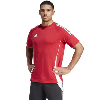 Koszulka męska adidas Tiro 24 Sweat Tee czerwona krótki | VUX.pl